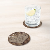 Rustikales Land wird Save the Date getroffen Runder Pappuntersetzer (Vor Ort)