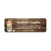 Rustikales Land Wood Mason Jar Blume (Vorne)