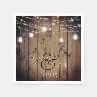 Rustikales Land Wood Mason Jar Wedding Serviette