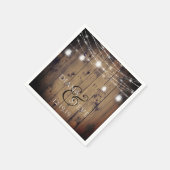 Rustikales Land Wood Mason Jar Wedding Serviette (Ecke)