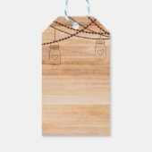 Rustikales Land Wood Mason Jars Barn Gastgeschenk Geschenkanhänger (Rückseite)