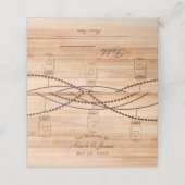 Rustikales Land Wood & Mason Jars Barn Wedding Platzkarte (Außenseite Aufgefaltet)