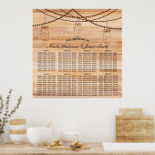 Rustikales Land Wood & Mason Jars Hochzeit Poster (Küche)