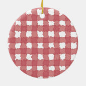 Rustikales Landbaby First Christmas Baby Keramik Ornament (Hinten)