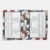 Rustikales Landdorf Winter Familienrezept Geschirrtuch (Horizontal)