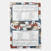 Rustikales Landdorf Winter Familienrezept Geschirrtuch (Vertikal)