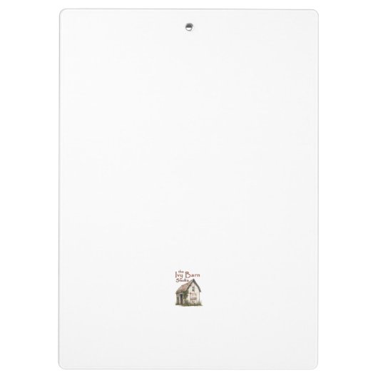 Rustikales Ländergeschäft Personalisiert Klemmbrett (Rückseite)