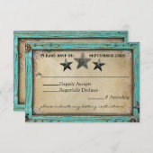 Rustikales Länderpapier RSVP-Karte RSVP Karte (Vorne/Hinten)