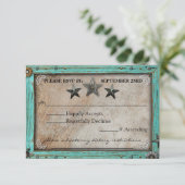 Rustikales Länderpapier RSVP-Karte RSVP Karte (Stehend Vorderseite)