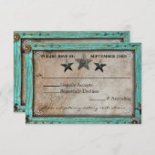 Rustikales Länderpapier RSVP-Karte RSVP Karte (Vorne/Hinten)