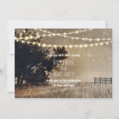 Rustikales Landfeld & Lichter Hochzeitseinladungen Einladung (Vorderseite)