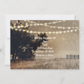 Rustikales Landfeld & Lichter Hochzeitseinladungen Einladung (Rückseite)