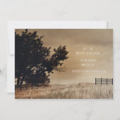 Rustikales Landfeld Minimal Country Wedding Einladung (Rückseite)