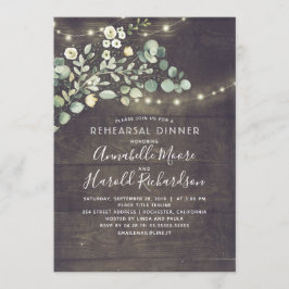 Rustikales Landgrün Hochzeitliches Probe-Dinner Einladung