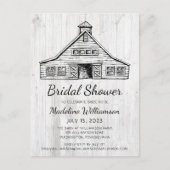 Rustikales Landgut mit einfachem Holz Save the Dat Ankündigungspostkarte (Vorderseite)