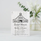 Rustikales Landgut mit einfachem Holz Save the Dat Ankündigungspostkarte (Stehend Vorderseite)