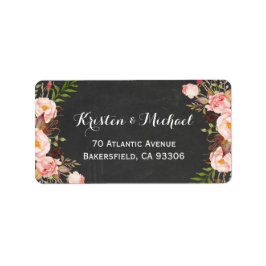 Rustikales Landhaus Beautiful Floral Adressaufkleber