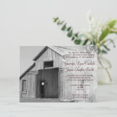 Rustikales Landhaus Einladung (Stehend Vorderseite)