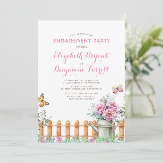 Rustikales Landhaus | Gartenbindende Partei Einladung (Stehend Vorderseite)