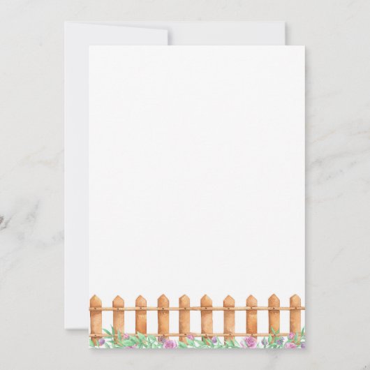 Rustikales Landhaus | Gartenbindende Partei Einladung (Rückseite)