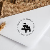 Rustikales Landhaus gestapelte Landtiere Permastempel