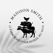 Rustikales Landhaus gestapelte Landtiere Permastempel