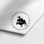 Rustikales Landhaus gestapelte Landtiere Permastempel