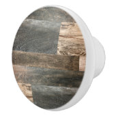 Rustikales Landhaus Grau Brown Barn Wood Keramikknauf (Rechts)