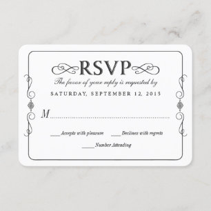 Rustikales Landhaus Hochzeit RSVP Karte