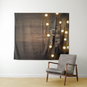 Rustikales Landhaus Holzwein Fass & Lights Wandteppich (Beispiel (Horizontal))