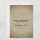 Rustikales Landhaus Kariertes Foto Feiertagskarte (Rückseite)