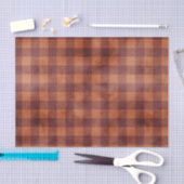 Rustikales Landhaus Kariertes Muster Seidenpapier (Handwerk)