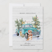 Rustikales Landhaus LKW Weihnachtskarte Feiertagskarte (Vorderseite)