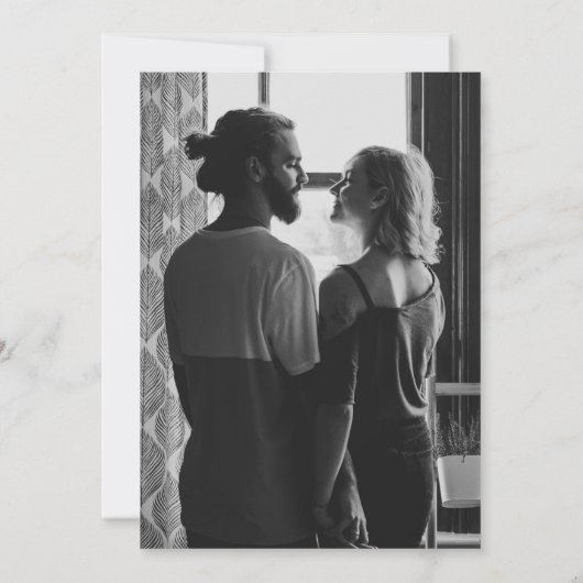 Rustikales Landhaus mit einfachem Holz Einladung (Rückseite)