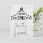 Rustikales Landhaus mit einfachem Holz Einladung (Stehend Vorderseite)