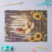 Rustikales Landhaus mit Sonnenblumen und Wisteria Seidenpapier (Basteln)