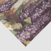 Rustikales Landhaus mit Sonnenblumen und Wisteria Seidenpapier (Detail)