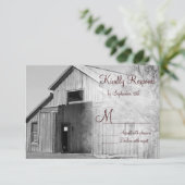 Rustikales Landhaus RSVP Cards Karte (Stehend Vorderseite)