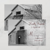 Rustikales Landhaus RSVP Cards Karte (Vorne/Hinten)
