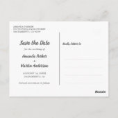 Rustikales Landhaus Save the Date Postkarte (Rückseite)