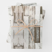 rustikales Landhaus Scheune grau weiß Holzkorn Geschenkpapier Set (Beispiel)