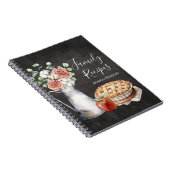 Rustikales Landhaus Schwarzfamilienrezept Notizblock (Rechte Seite)