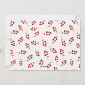 Rustikales Landhaus und Berries Weihnachtskarte Feiertagskarte (Rückseite)