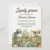 Rustikales Landhaus Vor Ort gezüchtete Babydusche Einladung (Vorderseite)