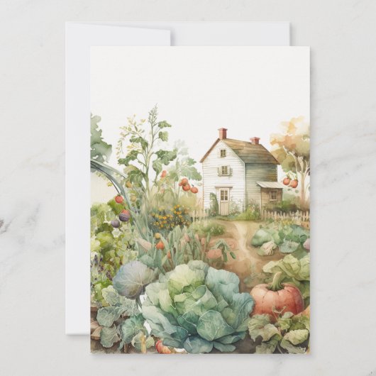 Rustikales Landhaus Vor Ort gezüchtete Babydusche Einladung (Rückseite)