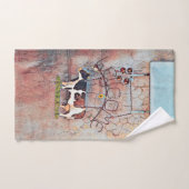 Rustikales Landhaus Western Kuh Bauernhof Badhandtuch Set (Handtuch)