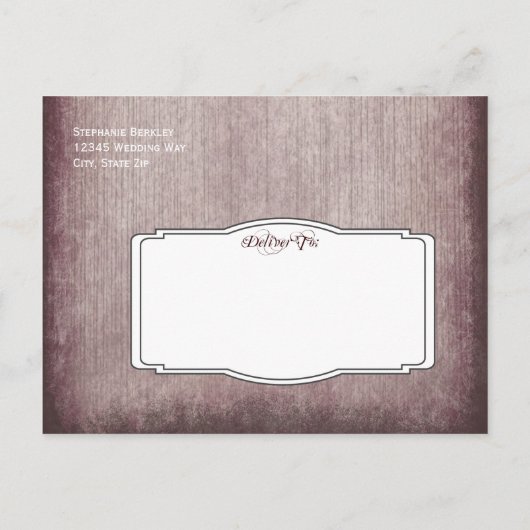 Rustikales Landherz Save the Date Postkarten (Rückseite)