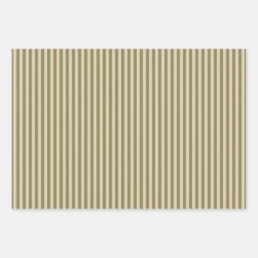 Rustikales Landherz und Streifen Geschenkpapier Set (Vorderseite 3)