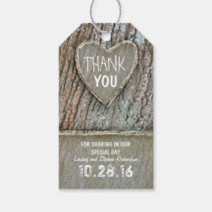 Rustikales Landherz Vielen Dank Geschenkanhänger