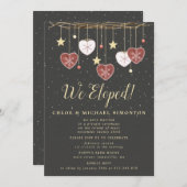 Rustikales Landherz Wir haben Elopement Empfang Einladung (Vorne/Hinten)